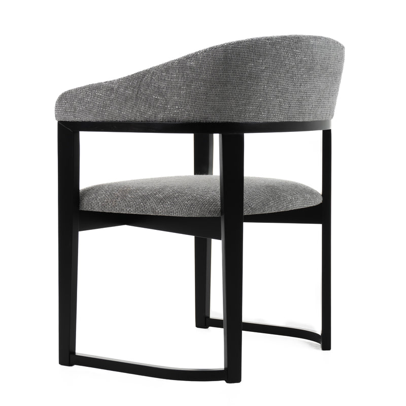 Modrest Maury - Modern Grey Fabric + Black Dining Chair