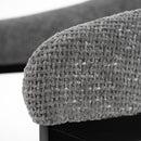 Modrest Maury - Modern Grey Fabric + Black Dining Chair