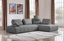 Divani Casa Edgar - Modern Grey Fabric Modular Sectional Sofa