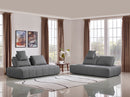 Divani Casa Edgar - Modern Grey Fabric Modular Sectional Sofa