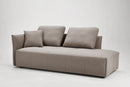 Divani Casa - Polson Modern Light Grey Fabric Modular  Sectional Sofa Bed