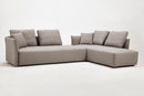 Divani Casa - Polson Modern Light Grey Fabric Modular  Sectional Sofa Bed