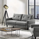 Divani Casa Clark Modern Grey & Beige Fabric Sofa