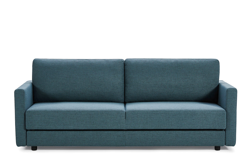 Divani Casa Fredonia Modern Blue-Green Fabric Sofa Bed w/ Storage