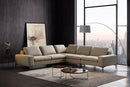 Divani Casa Cascade - Modern Beige Fabric U Shaped Sectional Sofa
