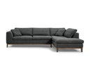 Divani Casa Hickman - Modern Dark Grey Fabric Right Facing Sectional Sofa