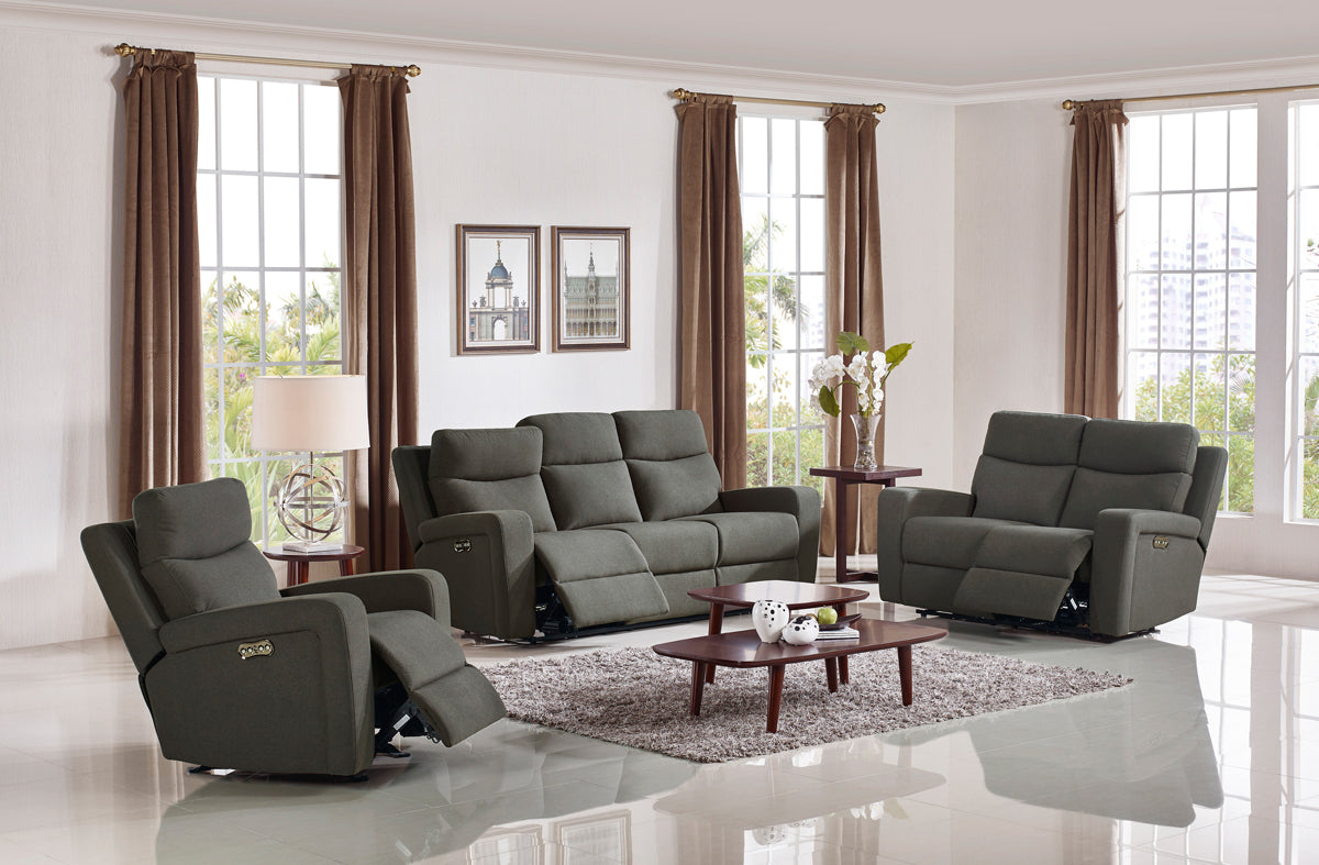 Divani Casa Shaw Modern Grey Fabric Recliner Chair