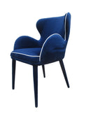 Modrest Tigard Mid-Century Blue Fabric Dining Chair