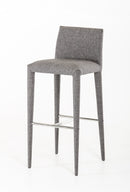 Modrest Medford Mid-Century Grey Fabric Bar Stool