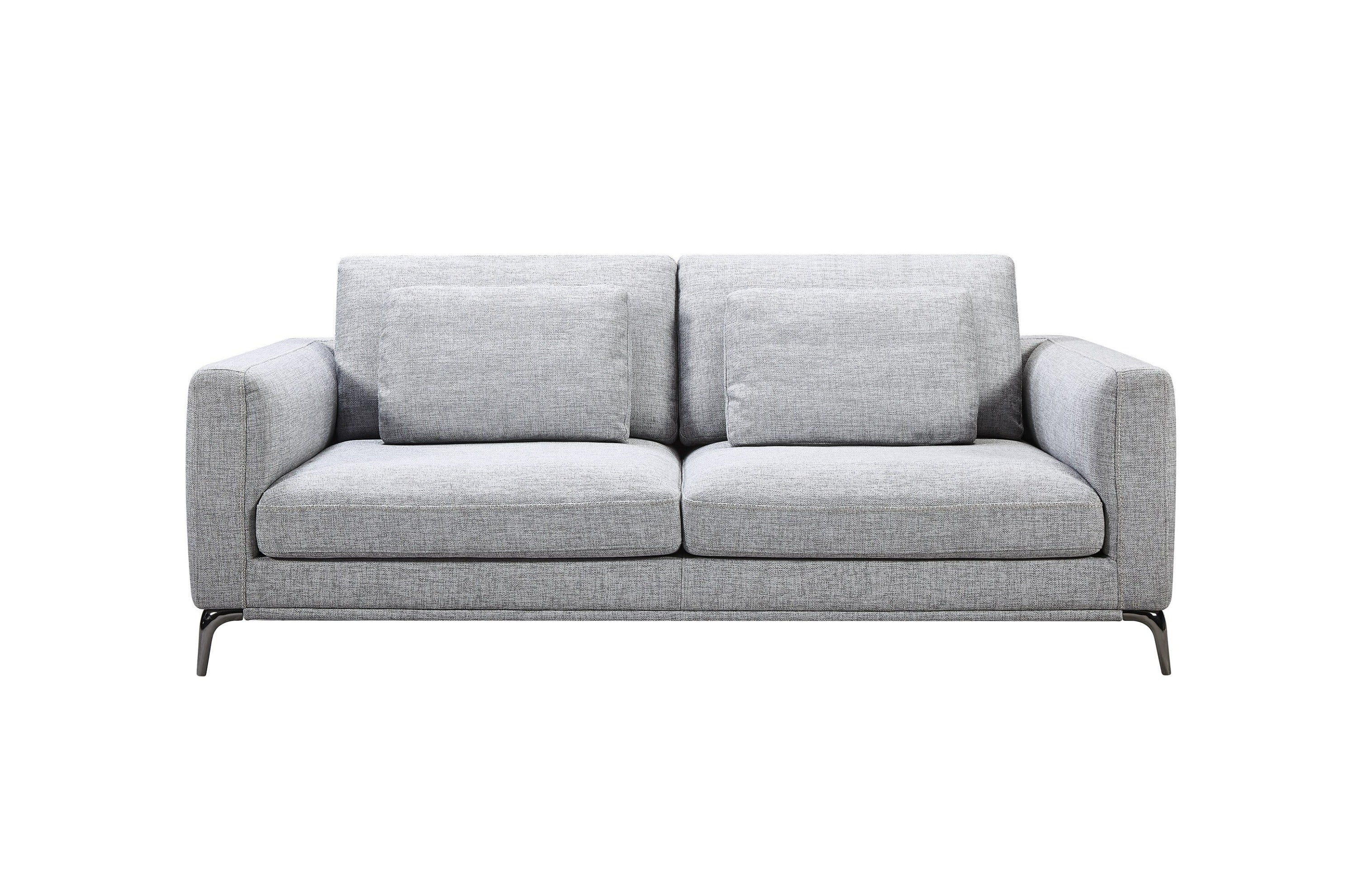 Divani Casa Beaman - Modern Grey Fabric Sofa Set