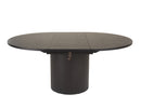 Modrest Miami - Modern Black Oak Round Dining Table With Extension