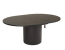 Modrest Miami - Modern Black Oak Round Dining Table With Extension