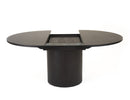 Modrest Miami - Modern Black Oak Round Dining Table With Extension