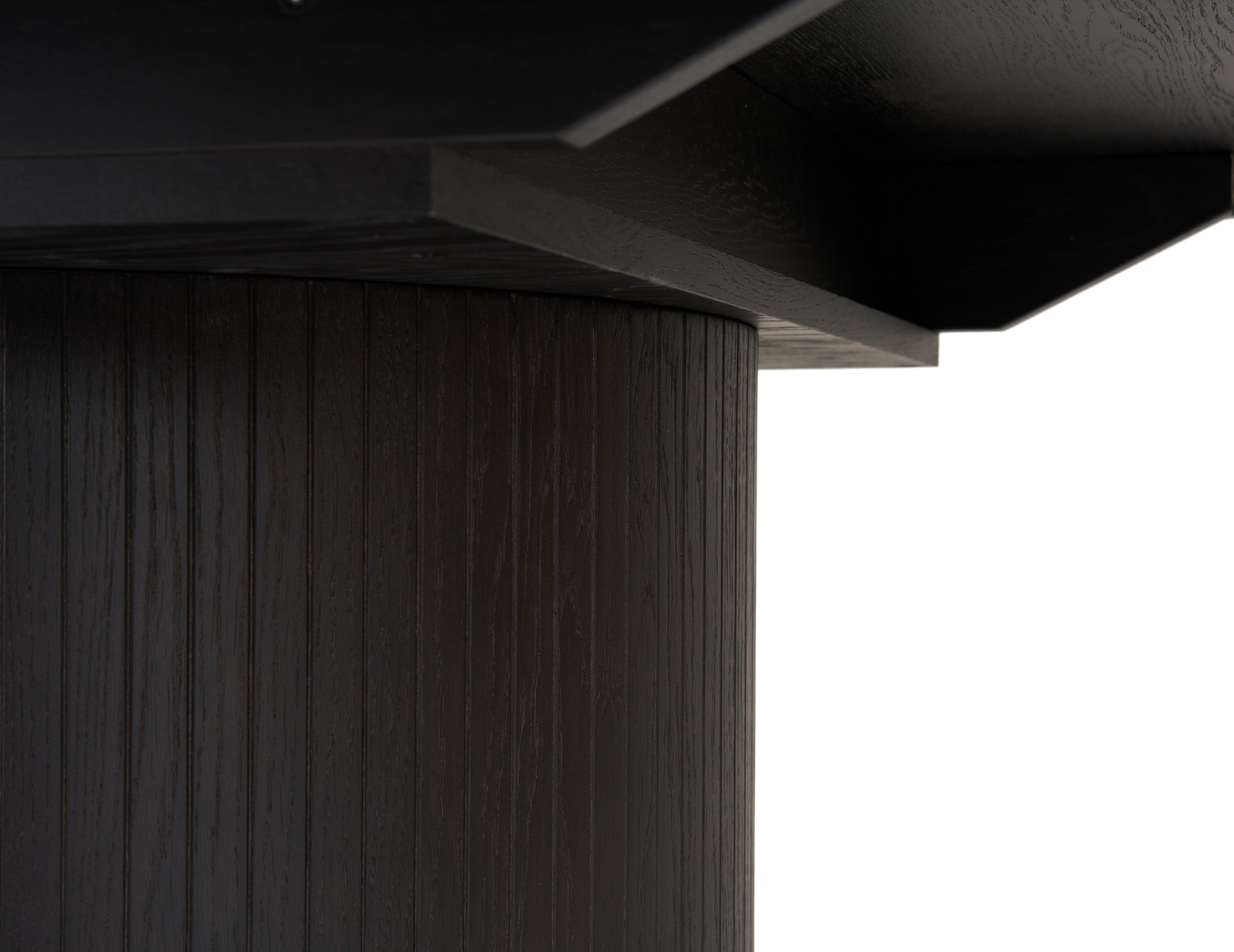 Modrest Miami - Modern Black Oak Round Dining Table With Extension