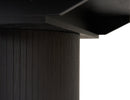 Modrest Miami - Modern Black Oak Round Dining Table With Extension