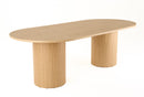 Modrest Miami - Modern Natural Oak Oval Dining Table