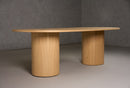 Modrest Miami - Modern Natural Oak Oval Dining Table