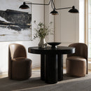 Modrest Bruni - Modern Black Concrete Round Dining Table