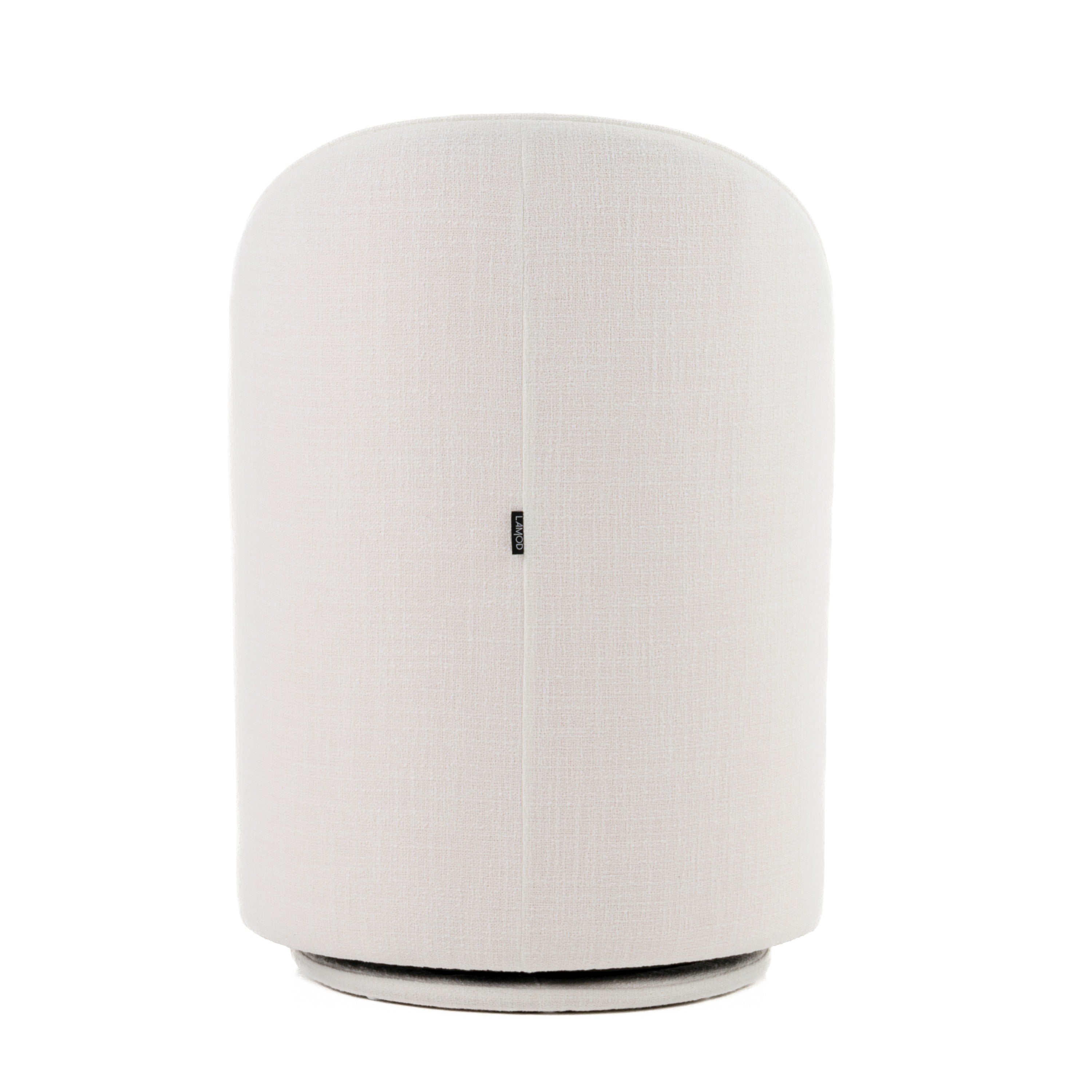 Modrest Correa - Modern White Fabric Swivel Dining Chair