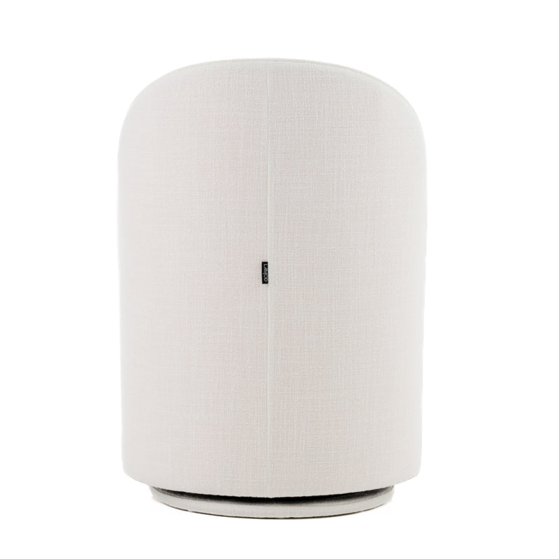 Modrest Correa - Modern White Fabric Swivel Dining Chair