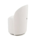 Modrest Correa - Modern White Fabric Swivel Dining Chair