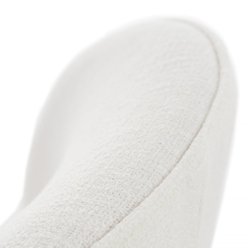 Modrest Correa - Modern White Fabric Swivel Dining Chair