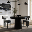 Modrest Desoto - Modern Black Concrete Round Dining Table