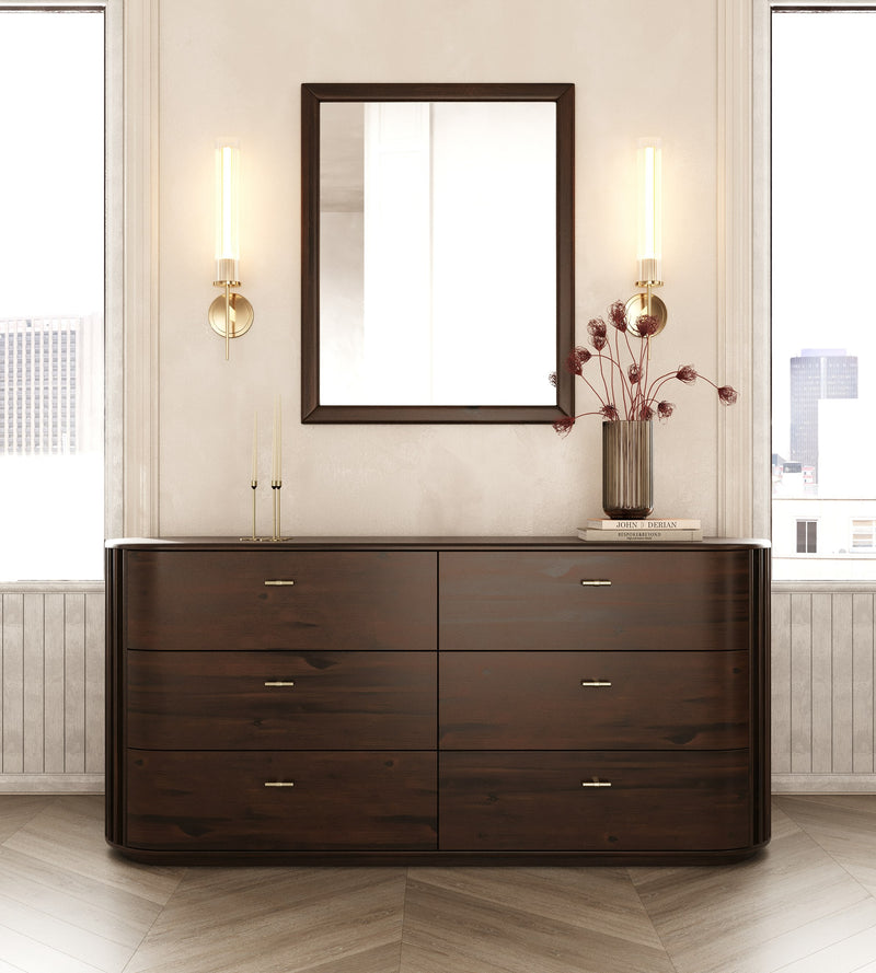 Modrest Fields - Modern Walnut Acacia Mirror