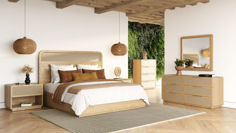 Modrest Gavin - Modern Natural Ash + Rattan Chest