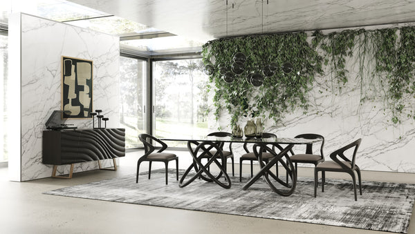 Modrest Finley Mid-Century Black & Gold Buffet