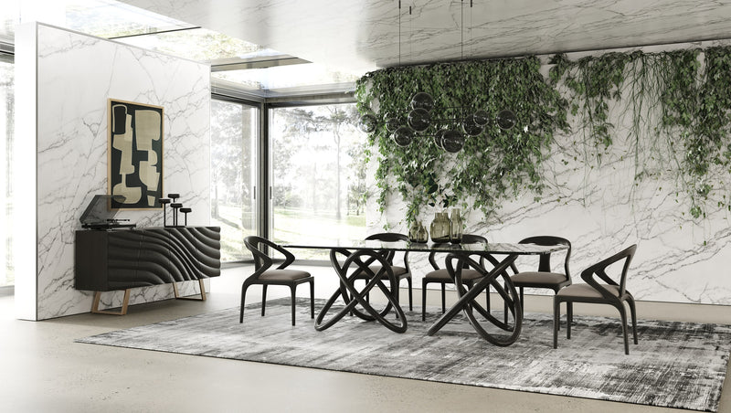 Modrest Finley Mid-Century Black & Gold Buffet