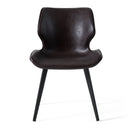 Modrest Moira - Modern Dark Brown Eco-Leather Dining Chair (Set of 2)