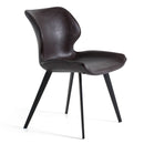 Modrest Moira - Modern Dark Brown Eco-Leather Dining Chair (Set of 2)