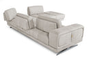 Lamod Italia Mood - Contemporary Light Grey Leather Right Facing Sectional Sofa