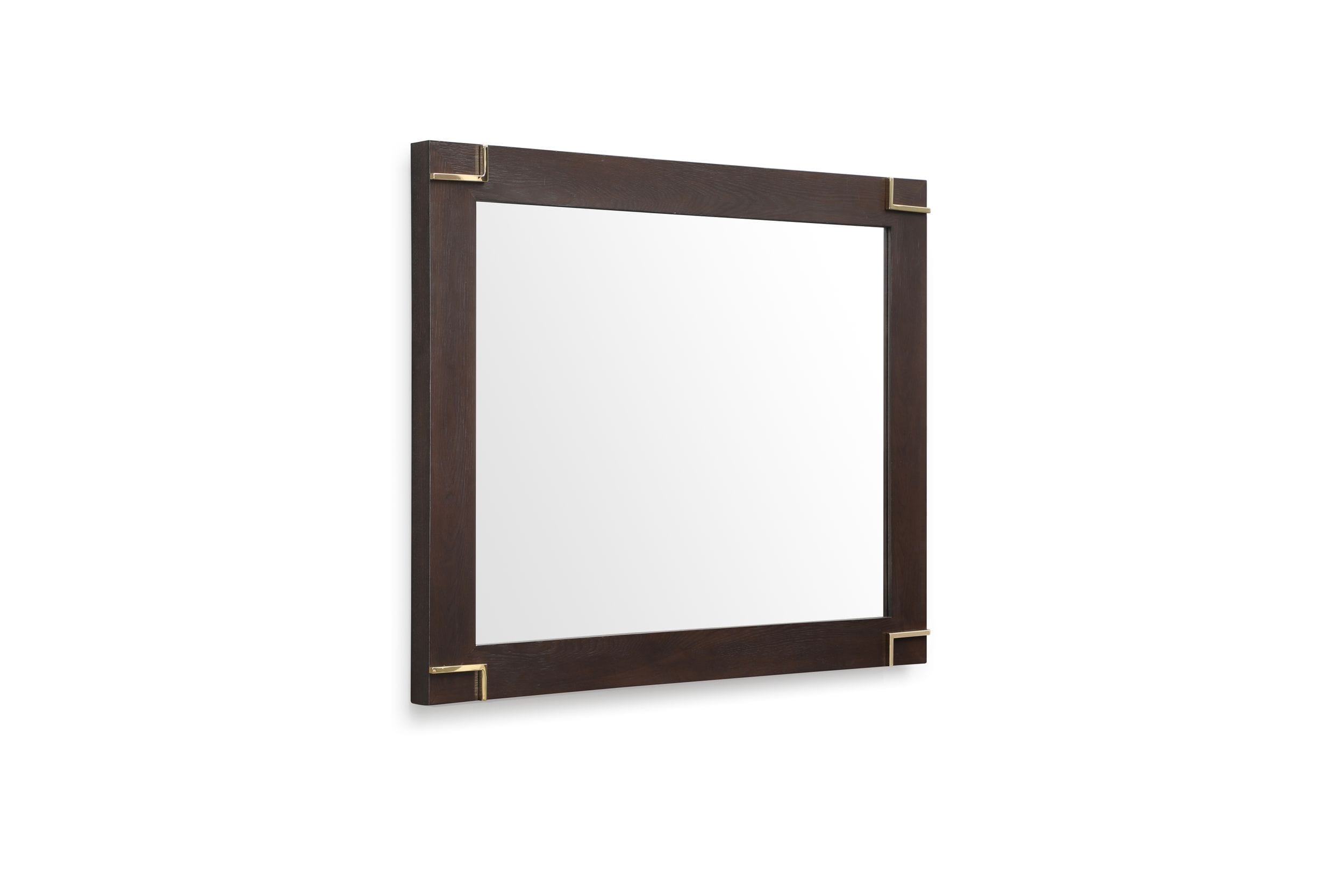 Modrest Moontide - Modern Smoked Ash & Gold Mirror
