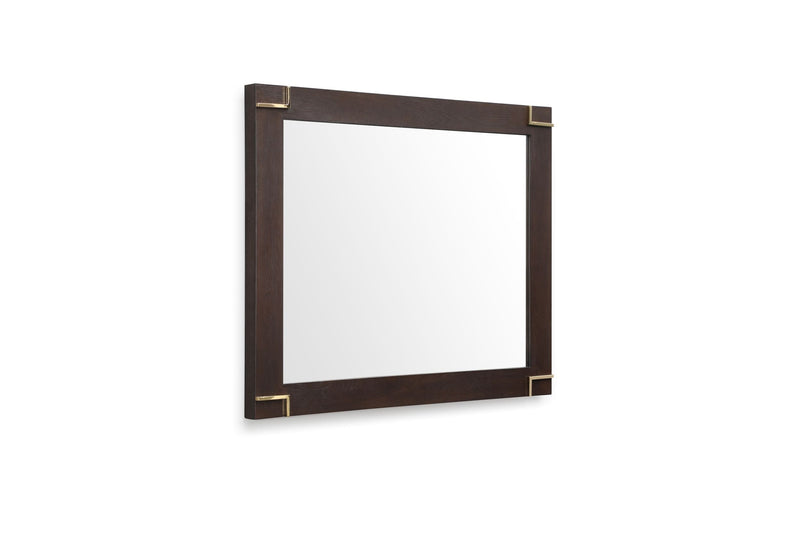 Modrest Moontide - Modern Smoked Ash & Gold Mirror