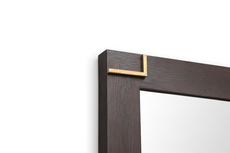 Modrest Moontide - Modern Smoked Ash & Gold Mirror