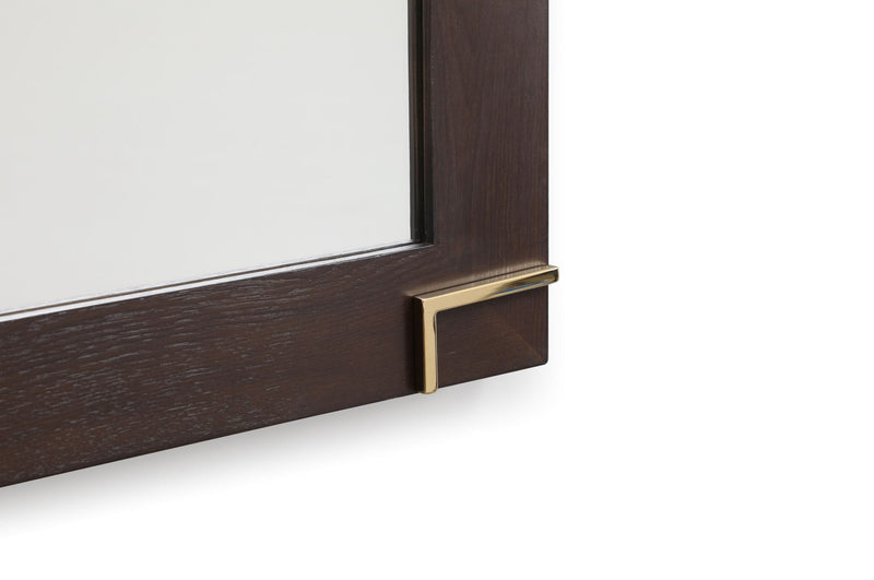 Modrest Moontide - Modern Smoked Ash & Gold Mirror