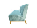 Divani Casa Mosko - Modern Light Green & Gold Fabric Sofa
