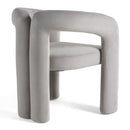 Modrest Mulgrew - Modern Light Grey Velvet Dining Chair