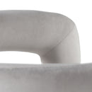 Modrest Mulgrew - Modern Light Grey Velvet Dining Chair