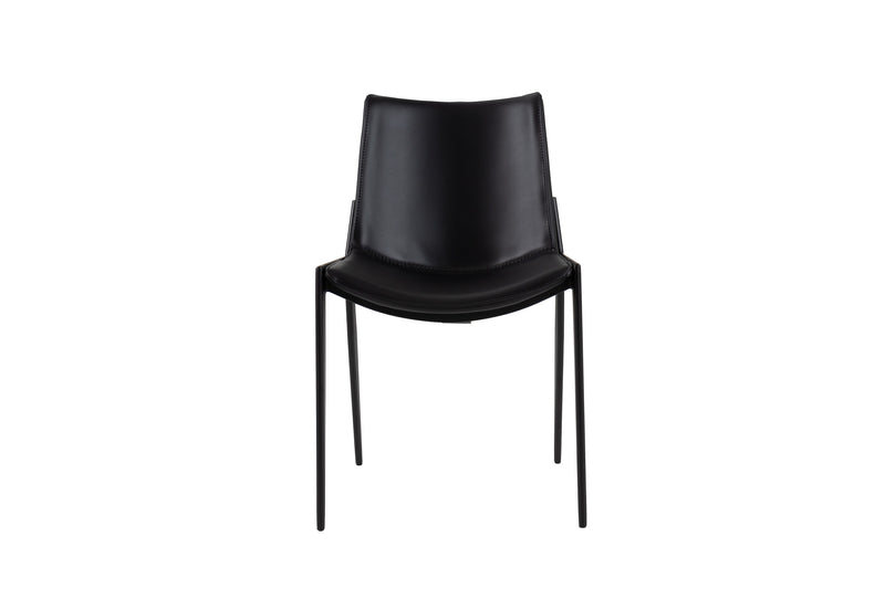 Modrest Murray - Modern Black Vegan Leather Dining Chair (Set of 2)