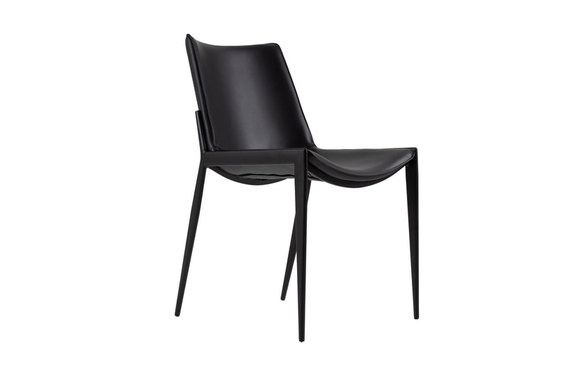 Modrest Murray - Modern Black Vegan Leather Dining Chair (Set of 2)