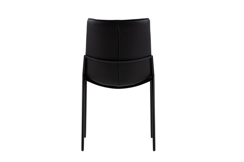 Modrest Murray - Modern Black Vegan Leather Dining Chair (Set of 2)