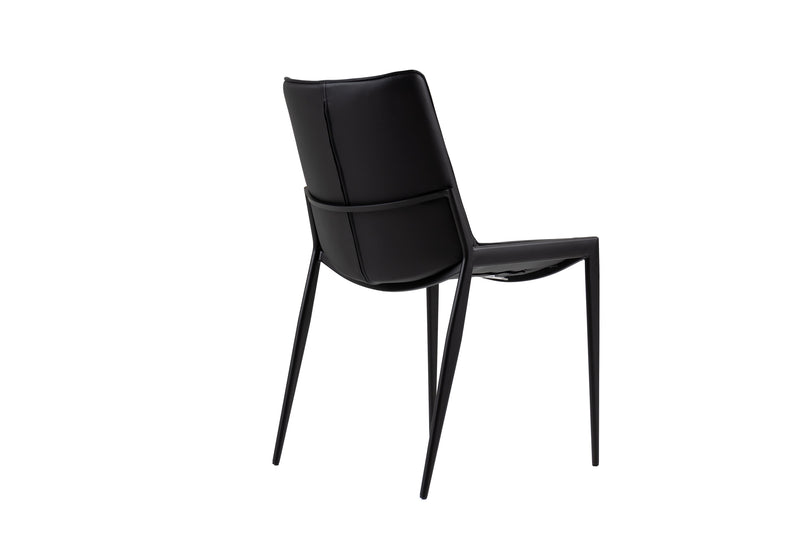 Modrest Murray - Modern Black Vegan Leather Dining Chair (Set of 2)