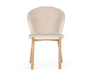 Modrest Nadia - Modern Beige Velvet & Rosegold Dining Chair (Set of 2)