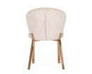 Modrest Nadia - Modern Beige Velvet & Rosegold Dining Chair (Set of 2)