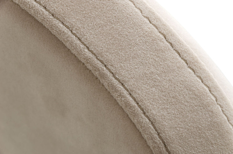 Modrest Nadia - Modern Beige Velvet & Rosegold Dining Chair (Set of 2)