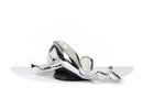 SZ0228 Modern Silver Napping Lady Sculpture