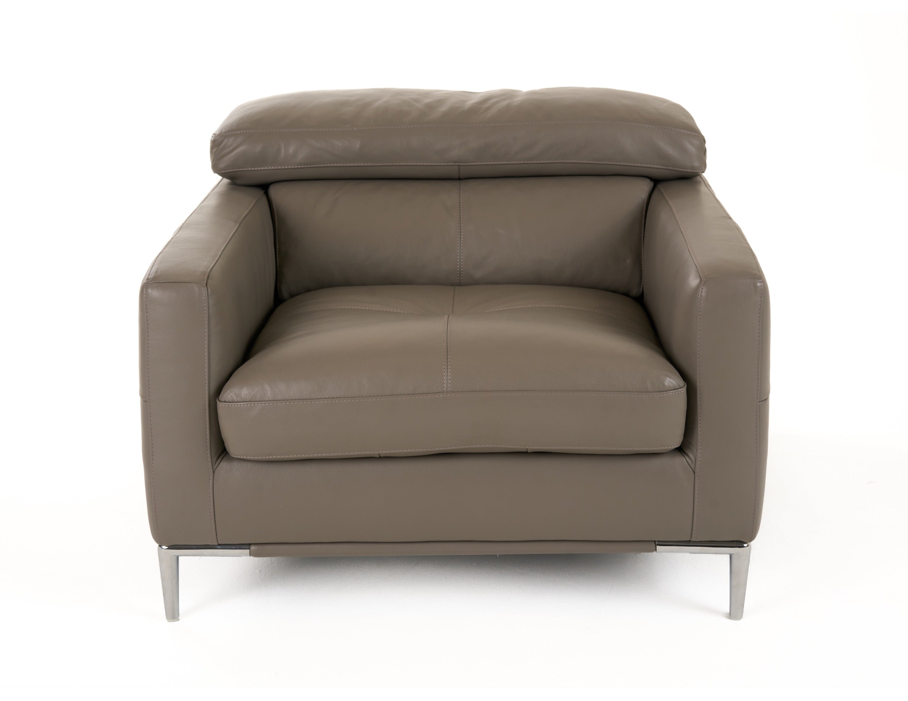 Divani Casa Natalia - Modern Dark Grey Leather Chair